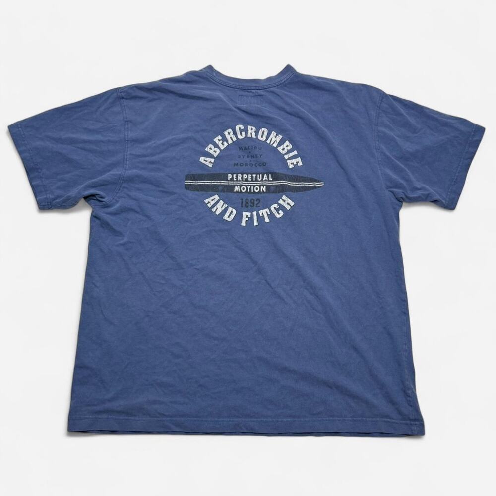 Abercrombie & Fitch Blue Graphic T Shirt XL Surf Logo
